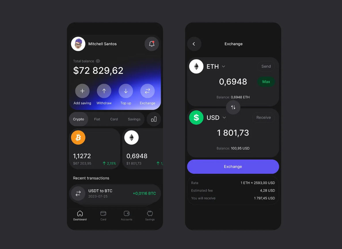 Crypto Wallet app with Blockchain integration using Kotlin